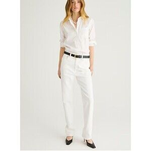 J. Crew Classic Straight White Jeans Size 28P 6 NWT Preppy Nautical Stretch 28